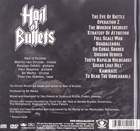 Hail Of Bullets: On Divine Winds (Digipack) [CD]+[DVD]