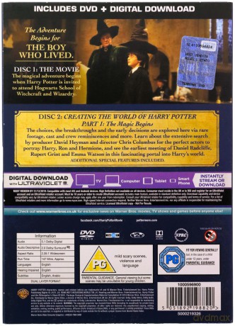 Harry Potter The Philosophers Stone (Harry Potter i Kamień Filozoficzny) [2DVD]