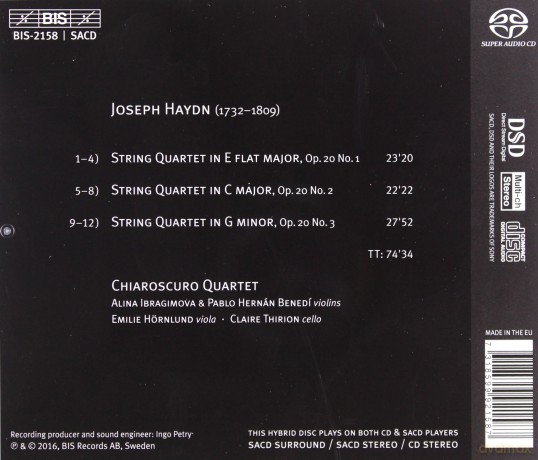 Chiaroscuro Quartet: Haydnsun Quartets 13 [CD]