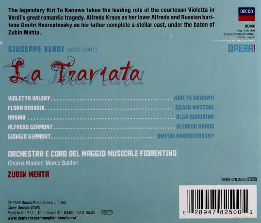 Mehta: Verdi: La Traviata (Opera!) [2CD]