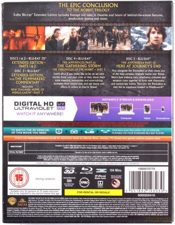 Hobbit Battle Of The Five Armies (Hobbit: Bitwa Pięciu Armii) [5xBlu-Ray]