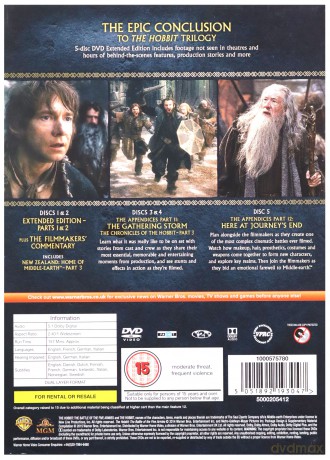 Hobbit Battle Of The Five Armies (Hobbit: Bitwa Pięciu Armii) [5DVD]