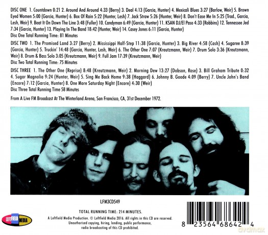 Grateful Dead: Hogmanay 72 [3CD]