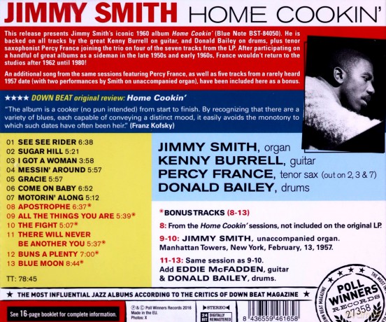 Jimmy Smith: Home Cookin [CD]