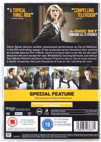 Homeland The Complete Season 5 [4DVD]