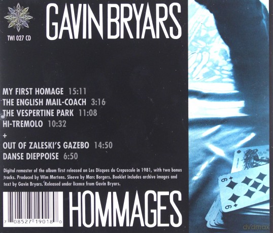Gavin Bryars: Hommages [CD]