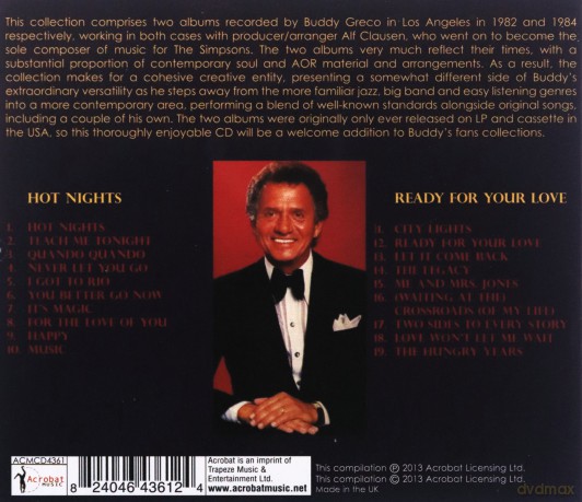 Buddy Greco: Hot Nights + Ready For Love [CD]