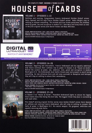 House Of Cards - Seasons 1-3 [24DVD]