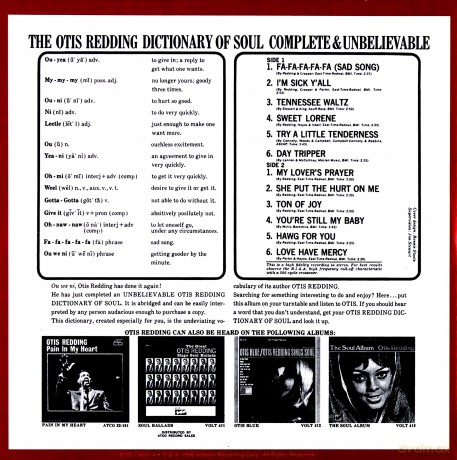 Otis Redding: Complete & Unbelievable – The Otis Redding Dictionary of Soul (Vinyl Replica) [CD]