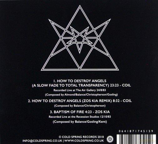 Coil + Zos Kia + Marc Almond: How To Destroy Angels [CD]