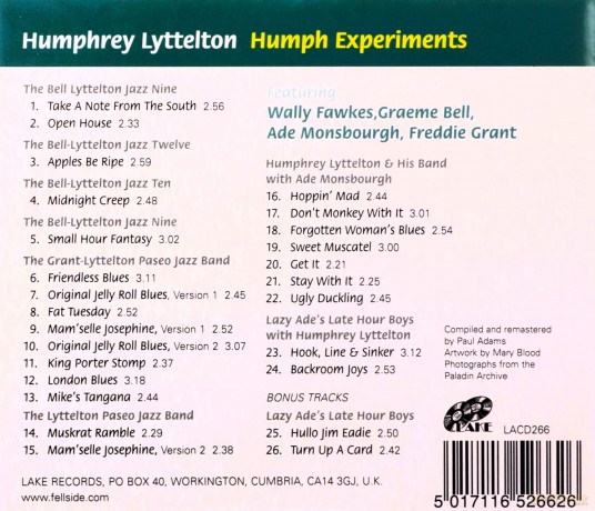 Humphrey Lyttelton: Humph Experiments [CD]
