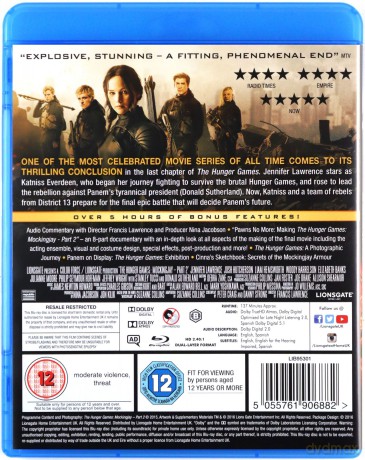 Hunger Games. The: Mockingjay Part 2 (Igrzyska śmierci: Kosogłos. Część 2) [Blu-Ray]