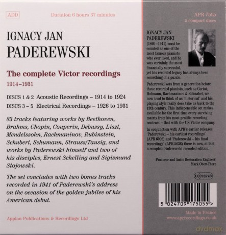 Ignacy Jan Paderewski [5CD]