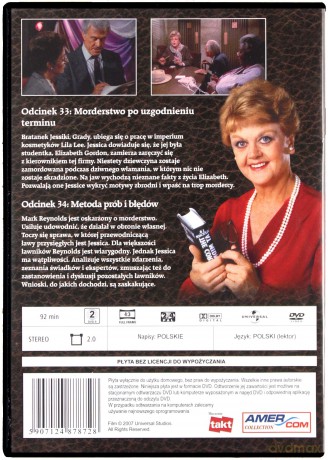 Napisała: Morderstwo 18: Morderstwo po uzgodnieniu terminu / Metoda prób i błędów [DVD]