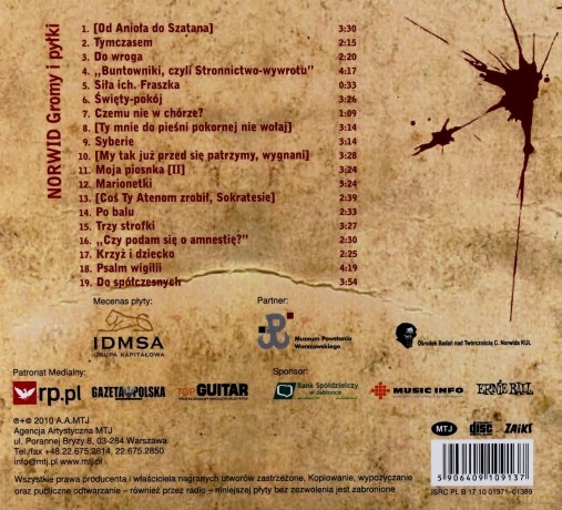 De Press: Norwid - Gromy i Pyłki (digipack) [CD]
