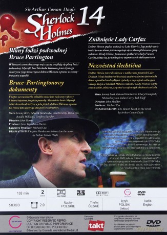 Sherlock Holmes 14: Plany łodzi podwodnej Bruce Partington / Zniknięcie Lady Carfax [DVD]