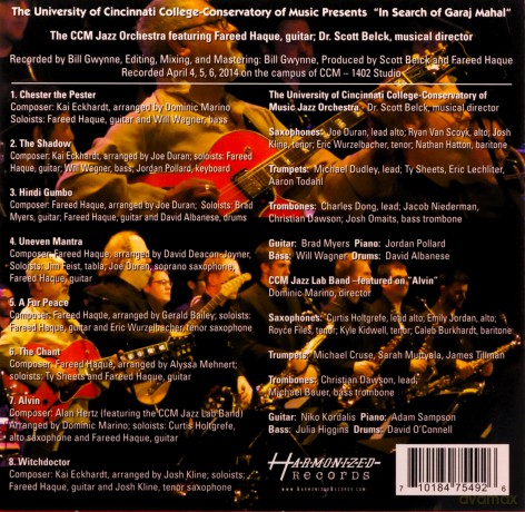 Ccm Jazz Orchestra: In Search Of Garaj Mahal [CD]