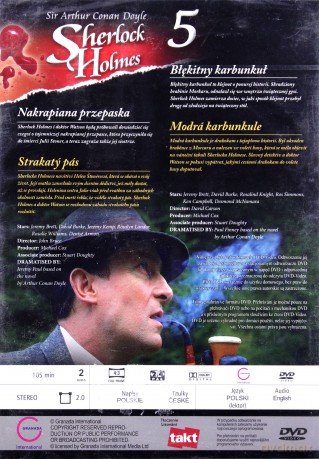 Sherlock Holmes 05: Nakrapiana przepaska / Błękitny karbunkuł [DVD]