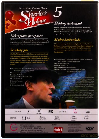 Sherlock Holmes 05: Nakrapiana przepaska / Błękitny karbunkuł [DVD]