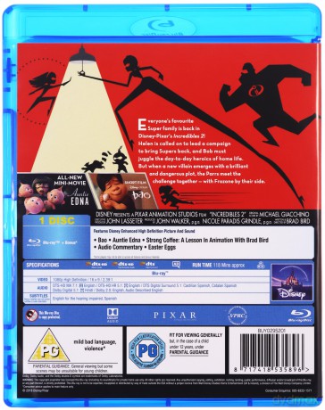 Incredibles 1&2 Bd Double Pack (Iniemamocni 1 2) (Iniemamocni 1-2) [Blu-Ray]