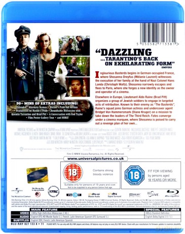 Inglourious Basterds Region Free (Bękarty wojny) [Blu-Ray]