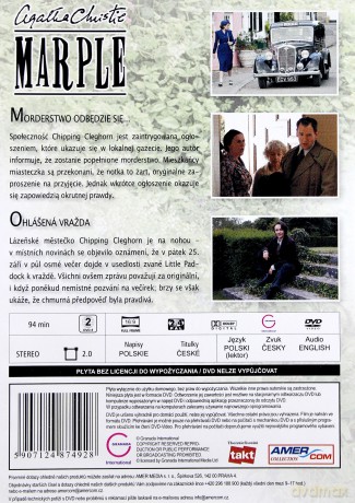 Kolekcja Agathy Christie: Morderstwo Odbędzie Się (Miss Marple  04) (wersja z Geraldine McEwan) (0) (BBC) [DVD]