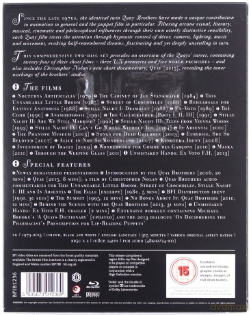 Inner Sanctums - Quay Brothers: The Collected Animated Films 1979 - 2013 [2xBlu-Ray]
