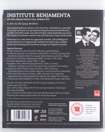Institute Benjamenta (Instytut Benjamenta) [Blu-Ray]+[DVD]