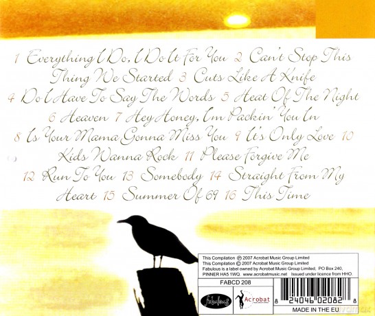 Instrumental Bryan Adams: Instrumental Bryan Adams [CD]