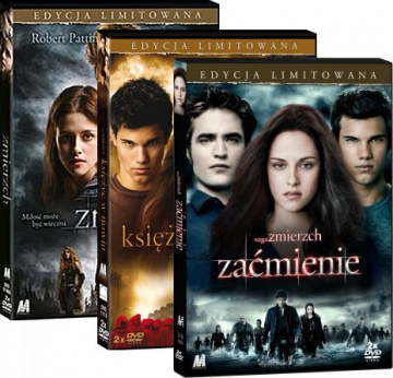 Trylogia Zmierzch: Zmierzch / Zmierzch 2: Księżyc w nowiu / Zmierzch 3: Zaćmienie edycja limitowana Pakiet [6DVD]+[PLAKAT]+[KARTY]
