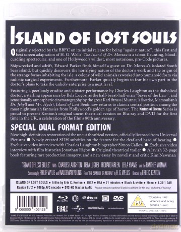 Island Of Lost Souls (Wyspa doktora Moreau) [Blu-Ray]+[DVD]