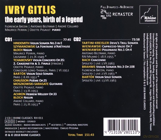 Ivry Gitlis: Ivry Gitlis: The Early Years. Birth Of A Legend [2CD]