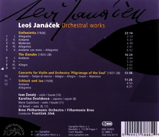 Brno Po Frantisek Jilek: Jancek Violin Concerto [CD]