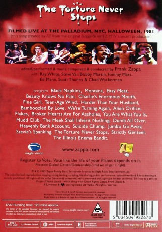 Frank Zappa: The Torture Never Stops [DVD]