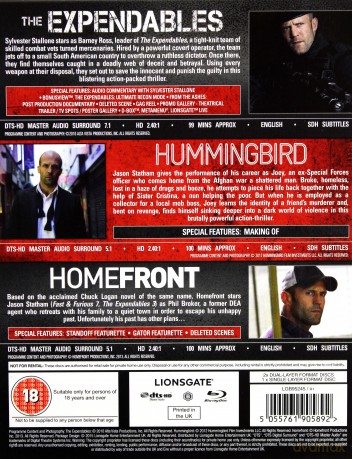 Jason Statham Triple Pack (Niezniszczalni / Koliber / W obronie własnej) [3xBlu-Ray]