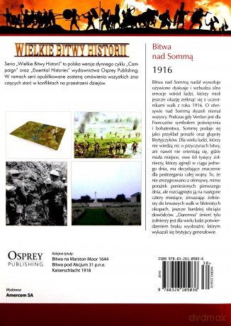 Wielkie Bitwy Historii 30: Bitwa nad Sommą 1916 r. [książka]+[DVD]