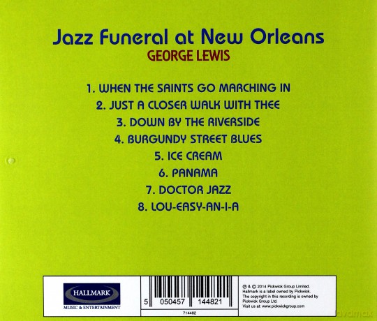 George Lewis: Jazz Funeral At New Orleans [CD]