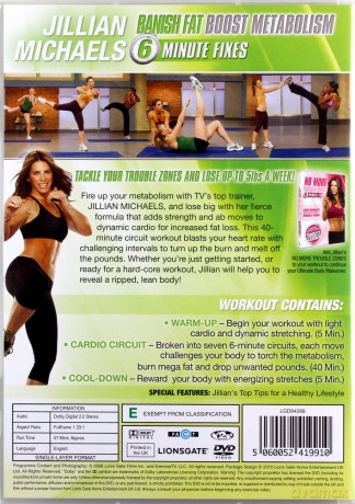 Jillian Michaels Banish Fat Boost Metabolism [DVD]