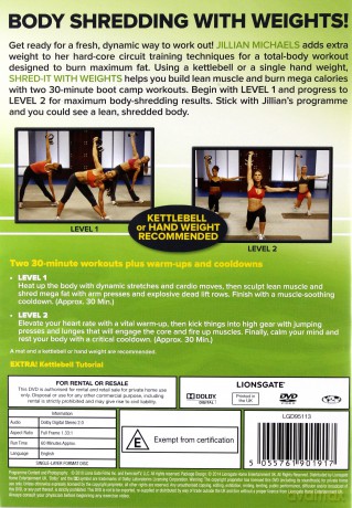 Jillian Michaels Shred It With Weights [DVD]