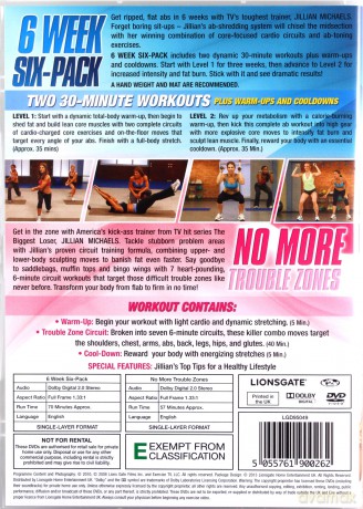 Jillian Michaels Six Week Sixpack / No More Trouble Zones [2DVD]
