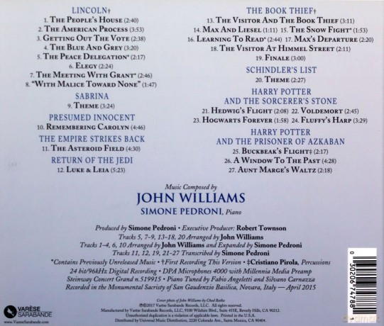 John Williams: Themes And Transcriptions For Piano [CD]