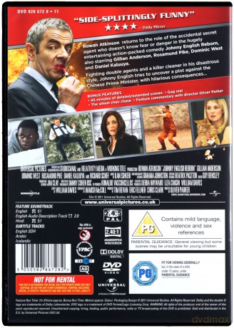 Johnny English Reborn (Johnny English: Reaktywacja) [DVD]