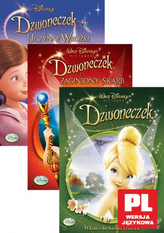Dzwoneczek / Dzwoneczek i zaginiony skarb / Dzwoneczek i uczynne wróżki/ DVD Dzwoneczek i sekret magicznych skrzydeł (Disney) [DVD]