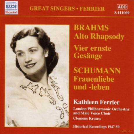 Ferrierlpokrauss: Brahmsschumannalto Rhapsody [CD]