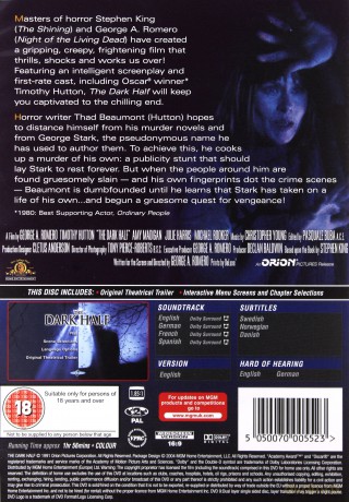 The Dark Half (Mroczna połowa) [DVD]