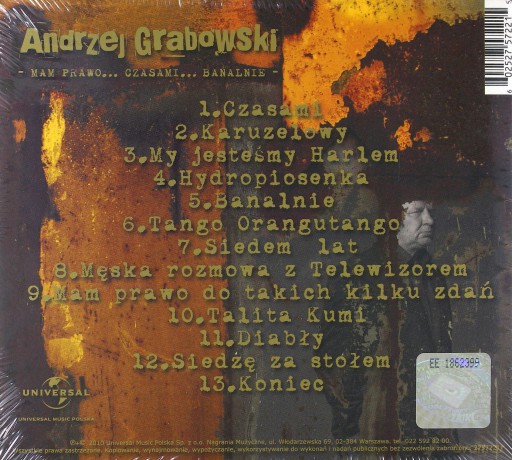 Andrzej Grabowski: Mam Prawo...Czasami...Banalnie (digipack) [CD]