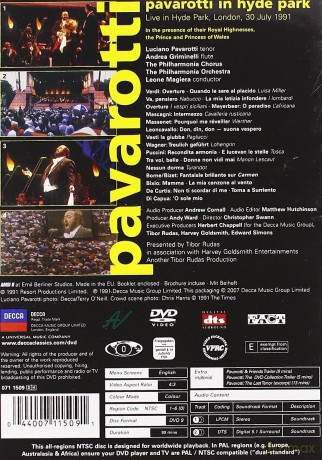 Luciano Pavarotti: Pavarotti In Hyde Park [DVD]