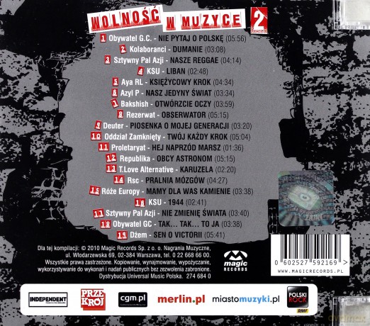 Wolność W Muzyce 2 [CD]