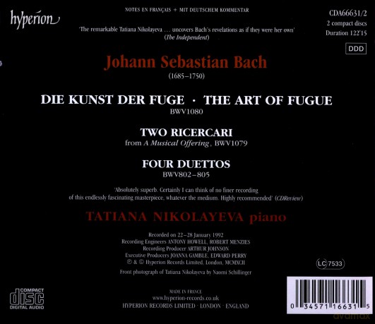 Johann Sebastian Bach: J.S. Bachthe Art Of Fugue [2CD]