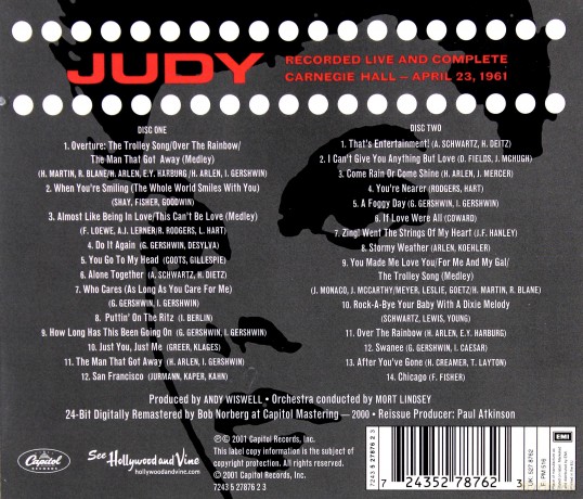 Judy Garland: Judy At Carnegie Hall [2CD]